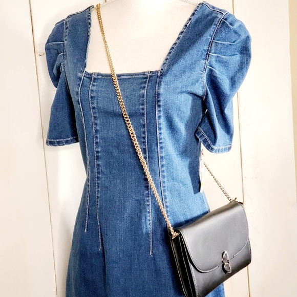 Kate Spade Black Leather Lula Gold Chain Clutch - Picture 10 of 10